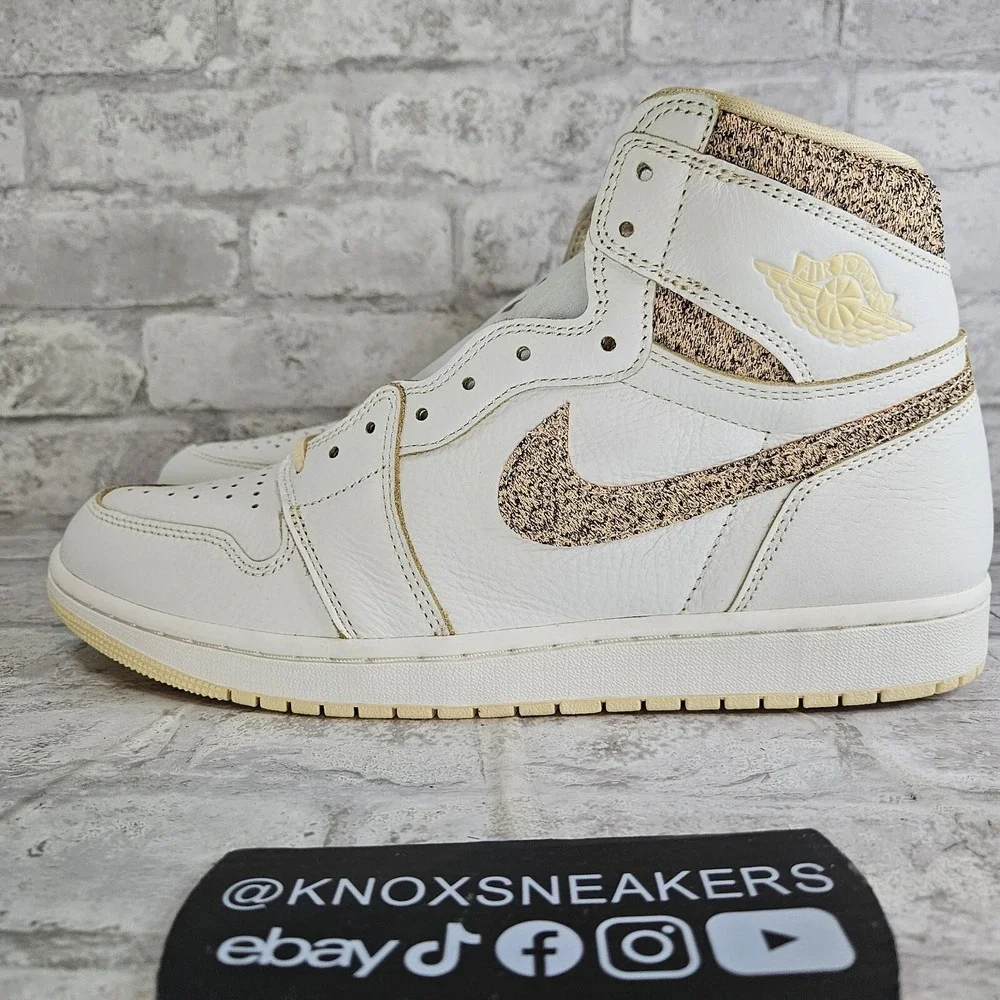 Nike Air Jordan 1 Retro Hi OG Craft Sail Vanilla FD8631-100 Mens Size 11.5